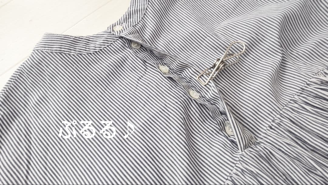 BEARDSLEY 前後着2way 先染めギャザーチュニックワンピース ブラウス