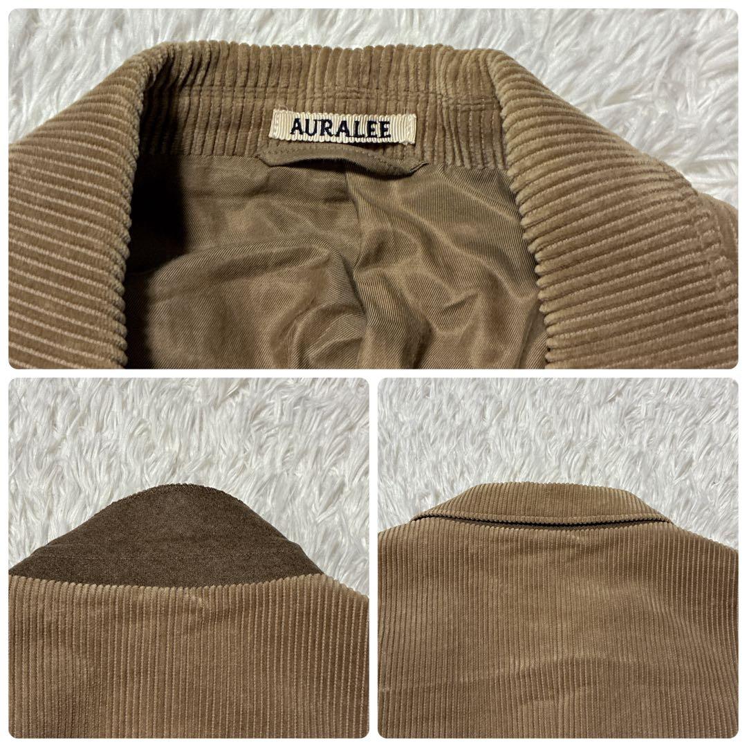 美品/XL位⭐️オーラリー　テーラードジャケット　コーデュロイ キャメル　日本製