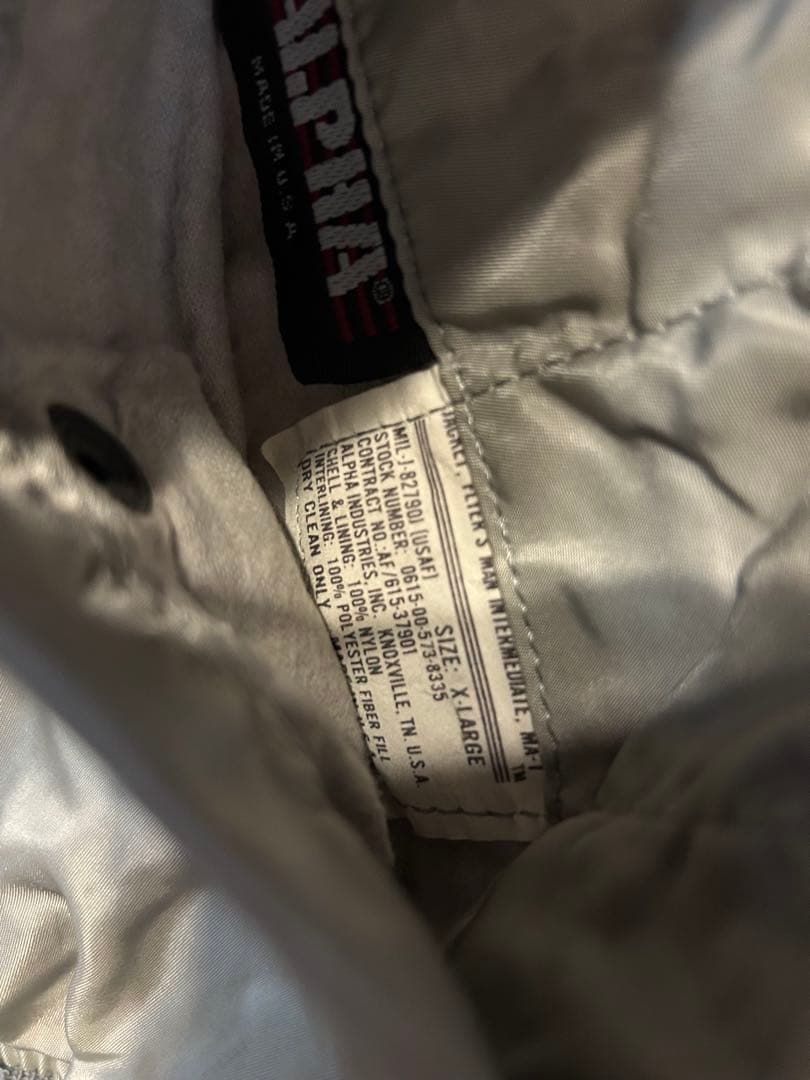 ジャケット・アウター ALPHA MA-1 FLIGHT JACKET silver