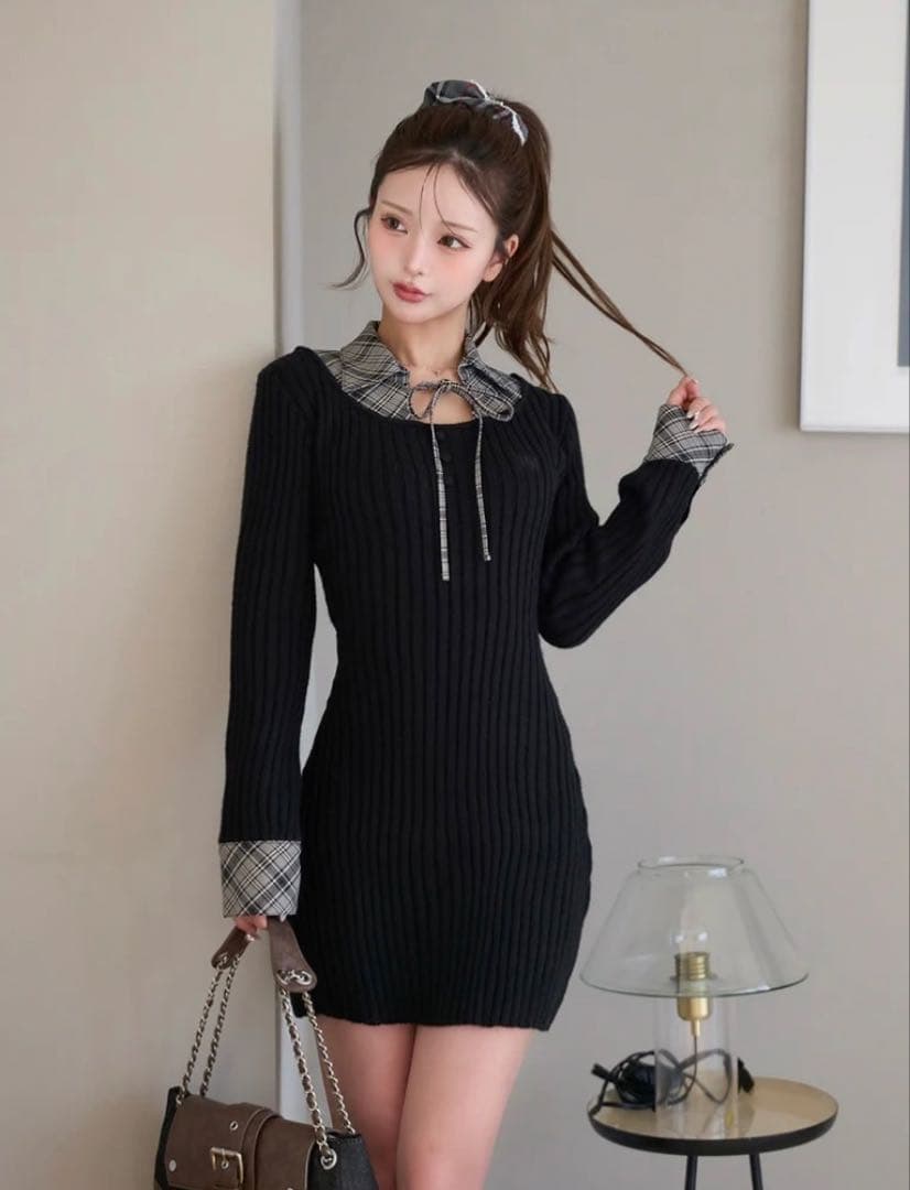 Darich リブニットワンピース