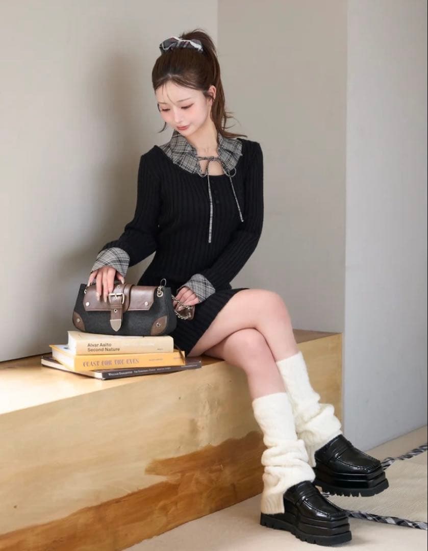 Darich リブニットワンピース