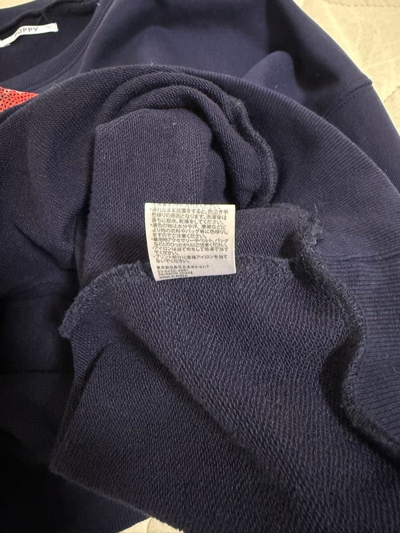 POPPY あさぎーにょ スウェット フラワー ネイビー