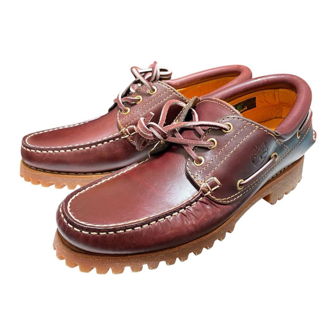 【新品】【未使用】28cm ティンバーランド 3eye モカシン バーガンディ