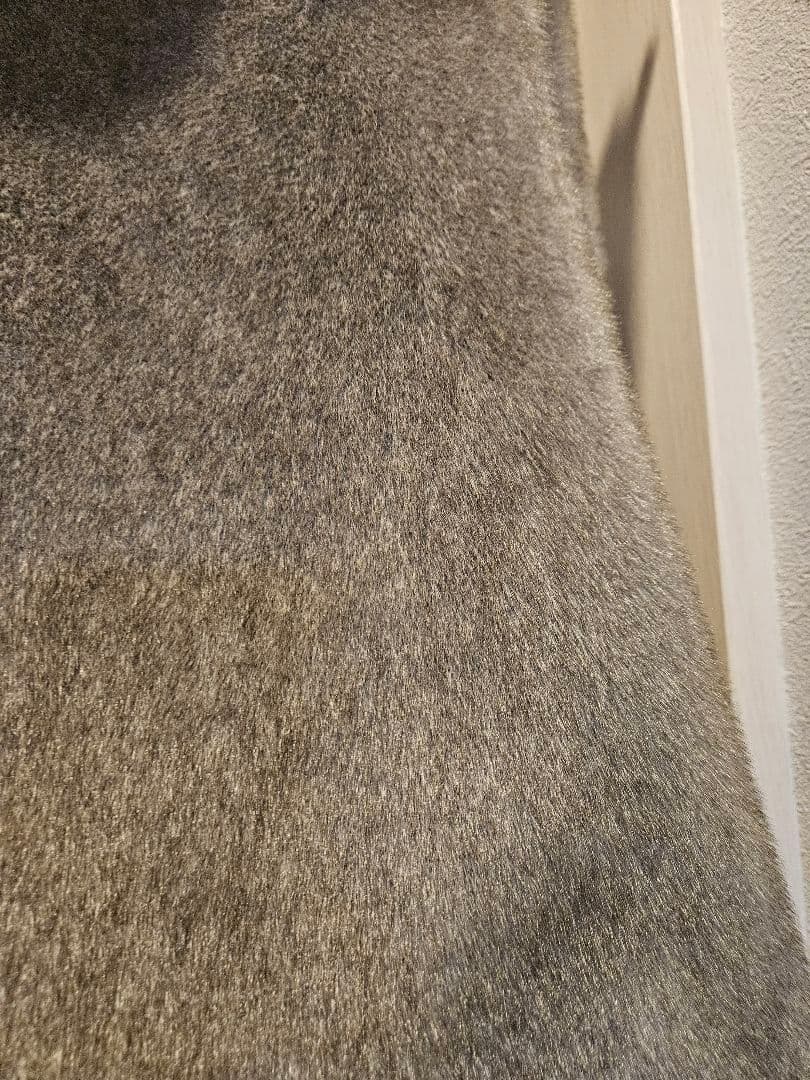 プレインピープル　オフタートルネックエコファーベスト　グレー　メルローズ