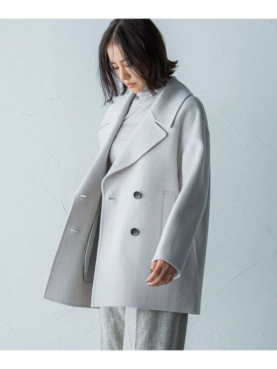 ロートレアモン☆美品☆ ビッグカラーウールリバーコート