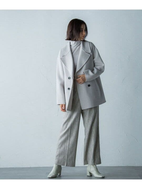 ロートレアモン☆美品☆ ビッグカラーウールリバーコート