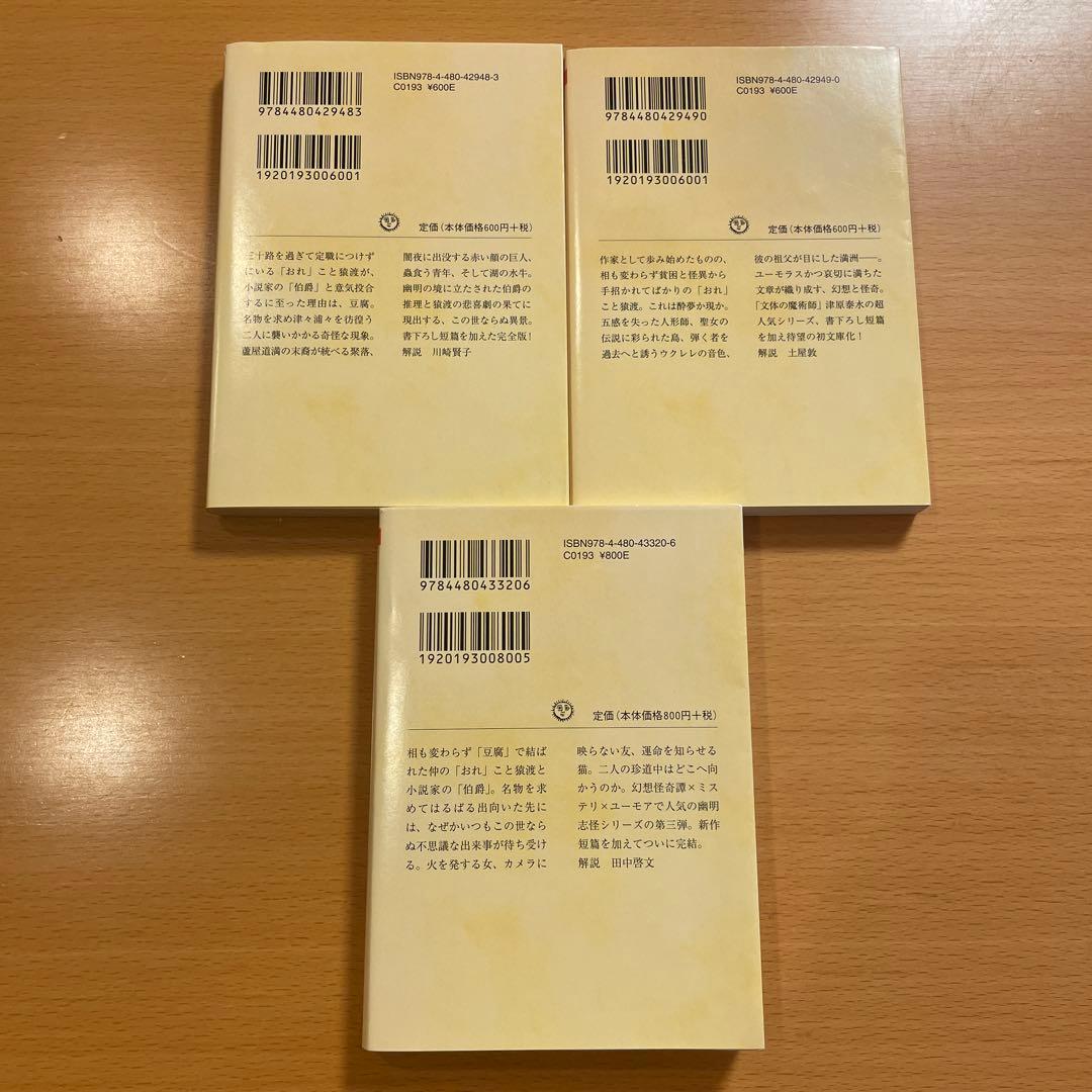 【絶版セット】 蘆屋家の崩壊 ピカルディの薔薇 猫ノ眼時計 津原泰水 ちくま文庫
