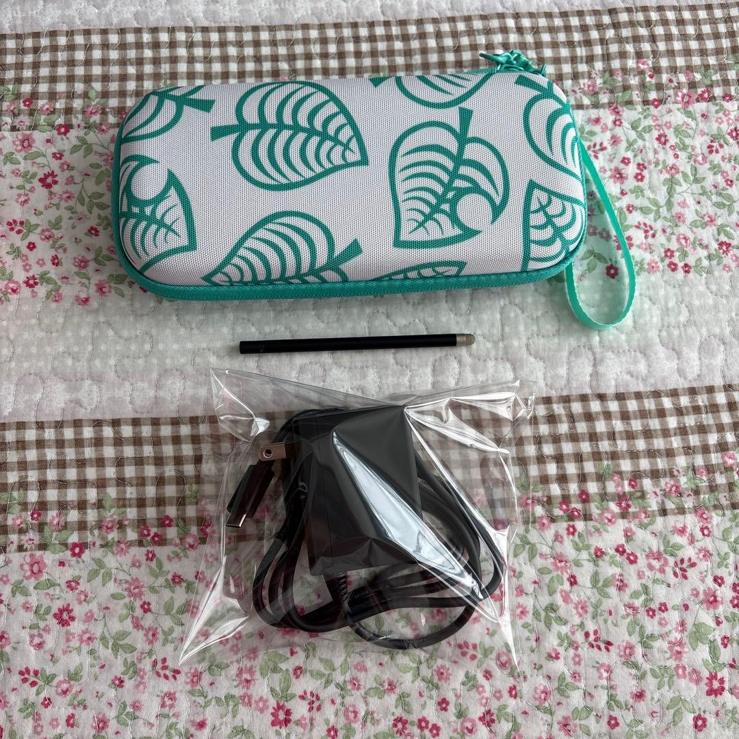 Switch lite どうぶつの森 しずえアロハ柄 コーラル 本体 カセット付