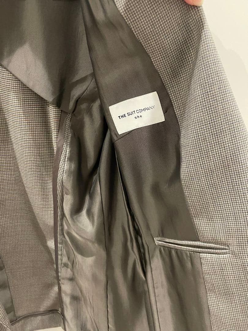 通年着用◎REDA千鳥柄ベージュ❤️入学❤️好印象ビジネススーツ♡ザスーツカンパニー