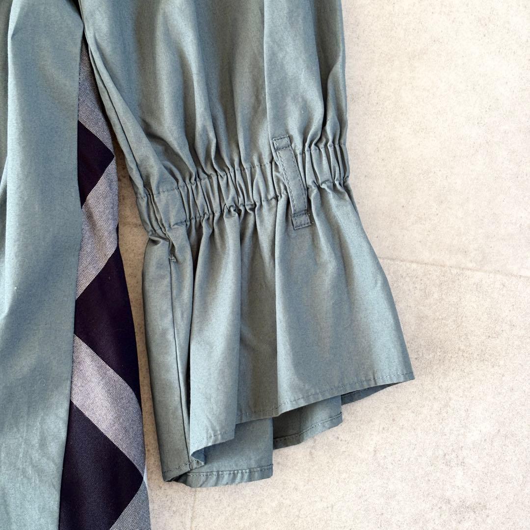 極美品✨️ブルーレーベルクレストブリッジ ノーカラーベルトシャツワンピース 38