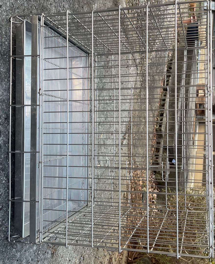 中型犬用金属製ケージ 引き出し式トレイ付き