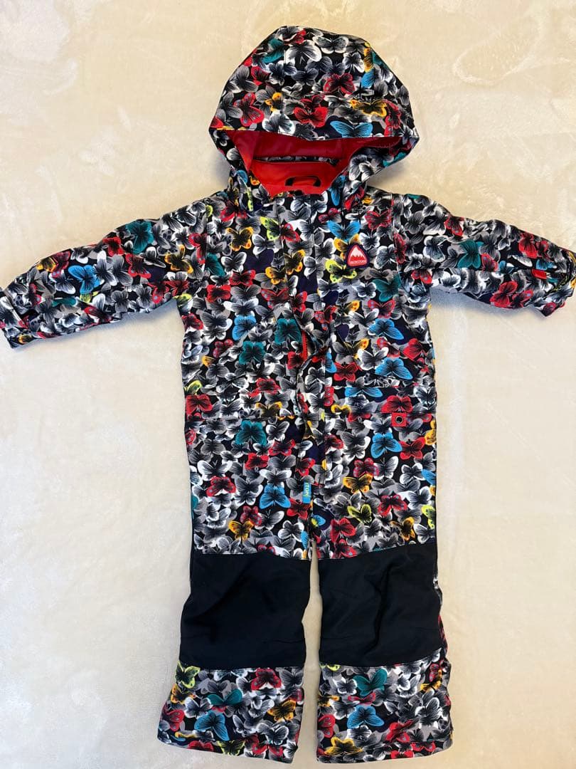 【美品】Burton バートン　スノーウェア　バタフライ柄　着画あり　限定値引き