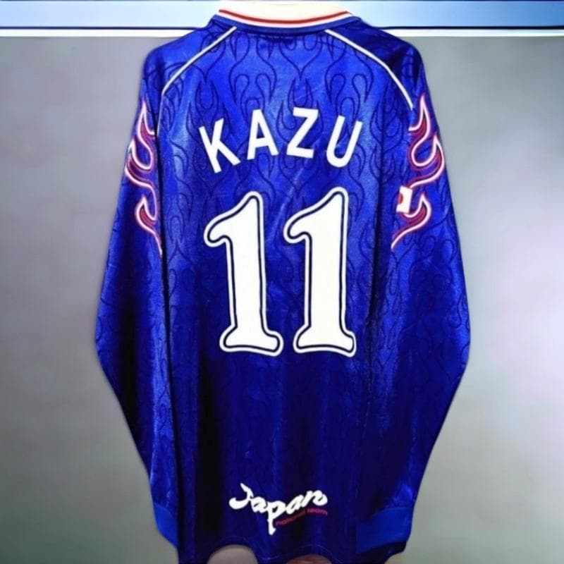 1998 日本代表 KAZU 11番 長袖 シャツ 三浦知良