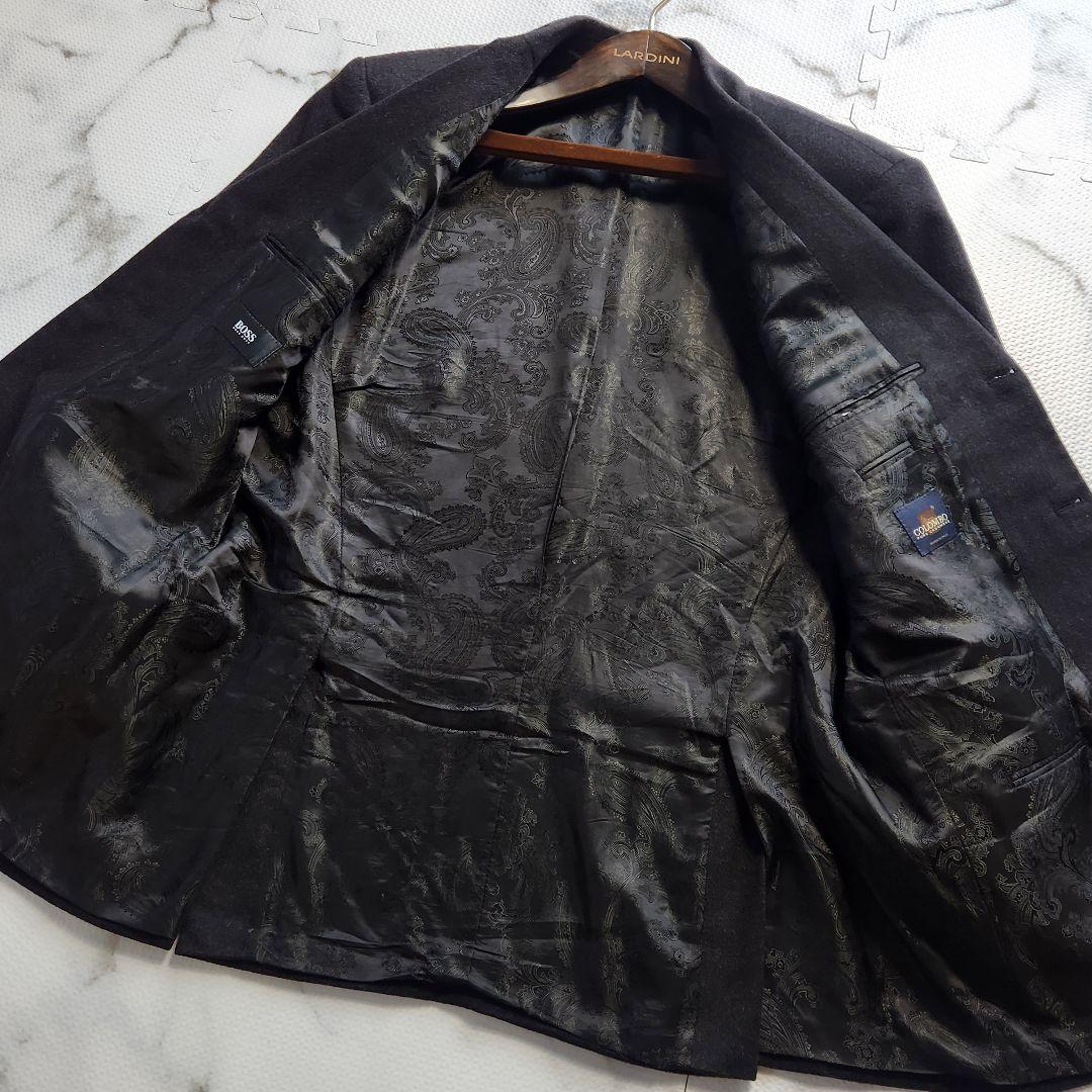XXL相当 HUGO BOSS ジャケット 総カシミヤ コロンボ ペイズリー総柄
