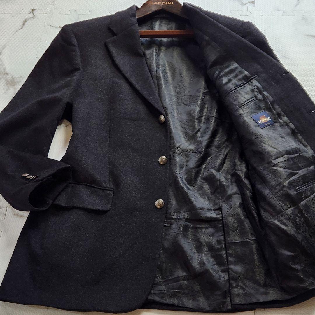 XXL相当 HUGO BOSS ジャケット 総カシミヤ コロンボ ペイズリー総柄