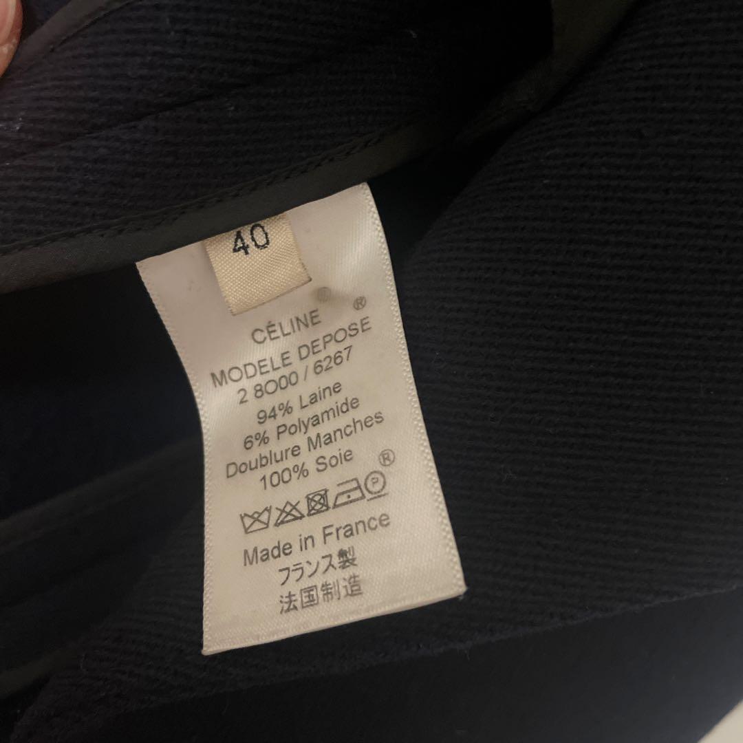 CÉLINE セリーヌ ネイビー ロングコート サイズ40
