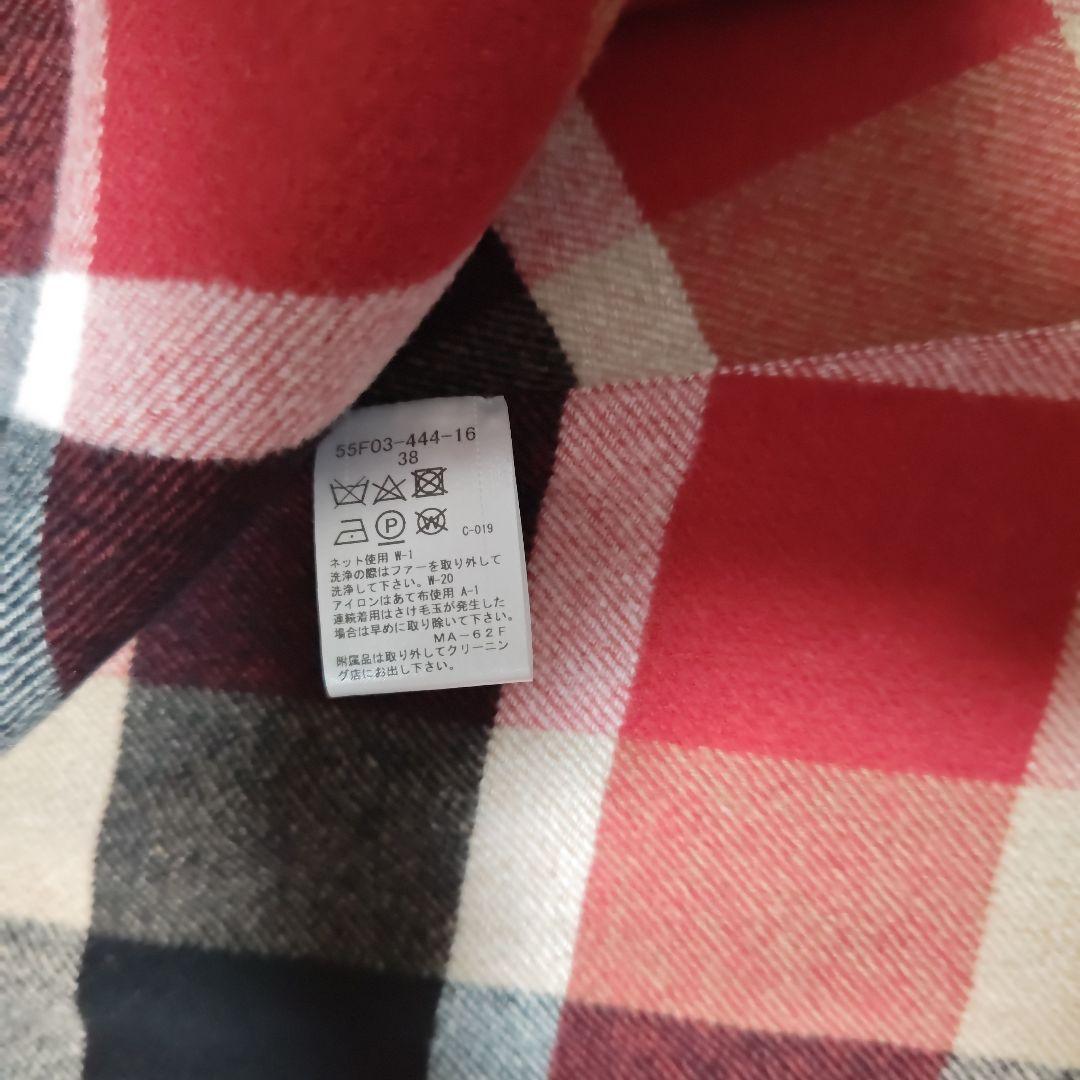 BLUE LABELCRESTBRIDGE　レッドリバーシブルポンチョ