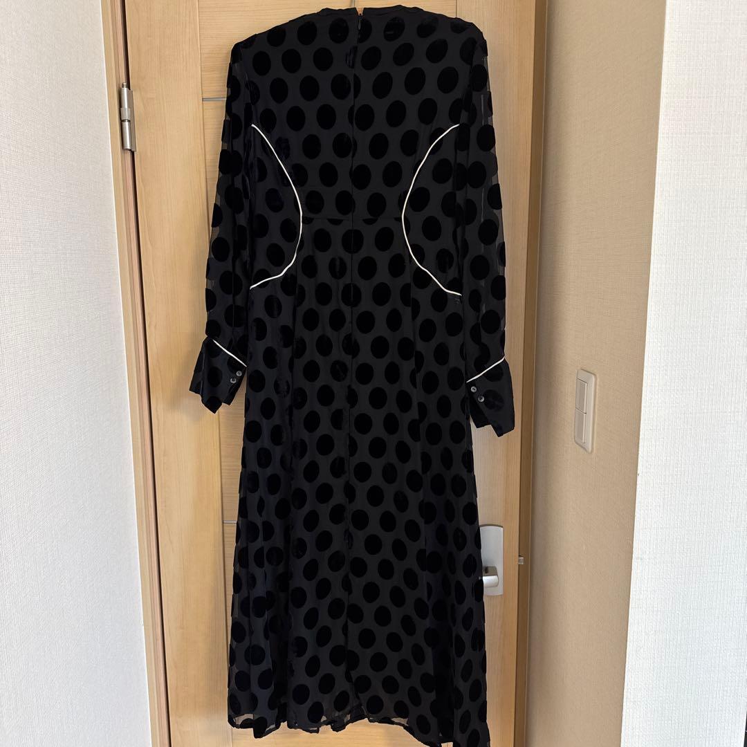 CLANE クラネ　オケージョンワンピース　ドットベロアワンピース　サイズ1