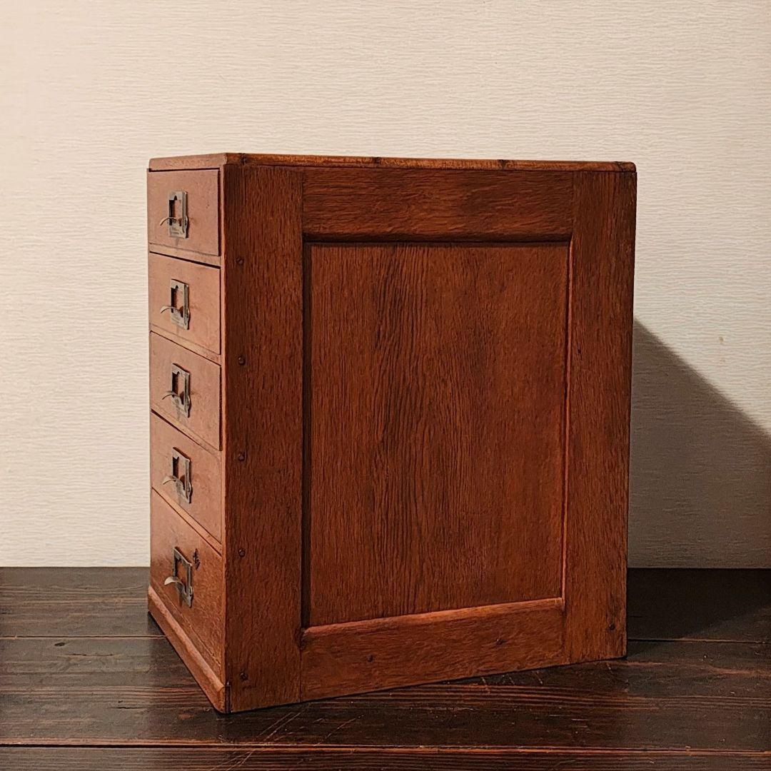 小引き出し5杯　小抽斗　昭和レトロ　木箱　古家具