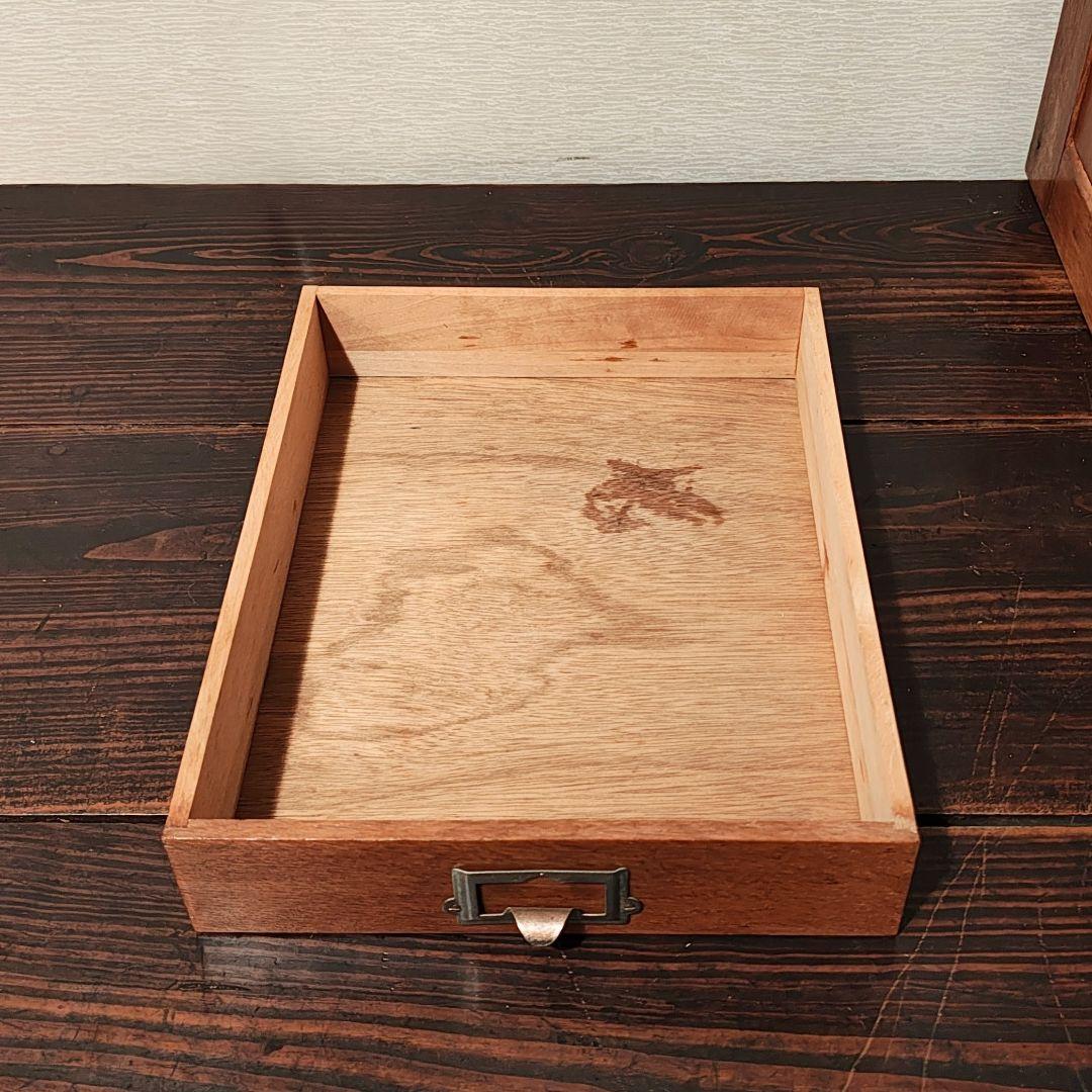 小引き出し5杯　小抽斗　昭和レトロ　木箱　古家具