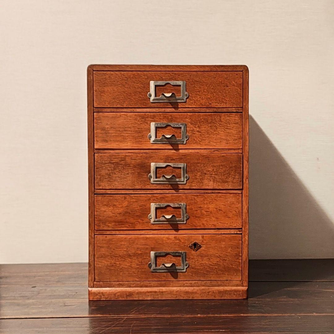 小引き出し5杯　小抽斗　昭和レトロ　木箱　古家具