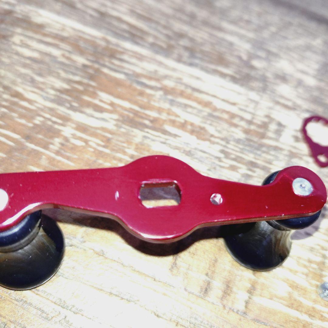 ザウルス ショートパワーハンドル 赤✕黒ノブ リテナー付