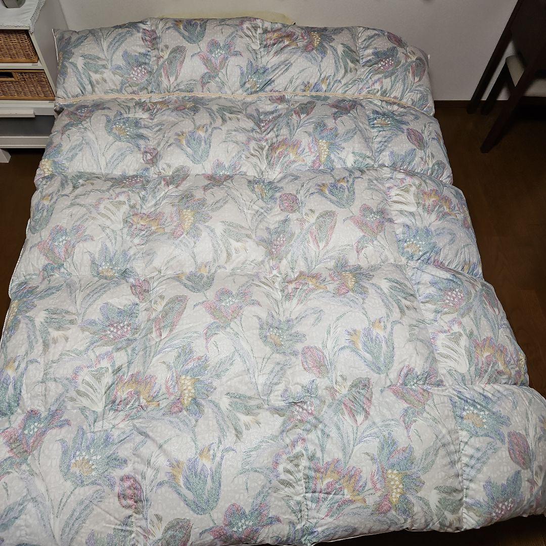 ホワイトグース羽毛掛布団　セミダブル