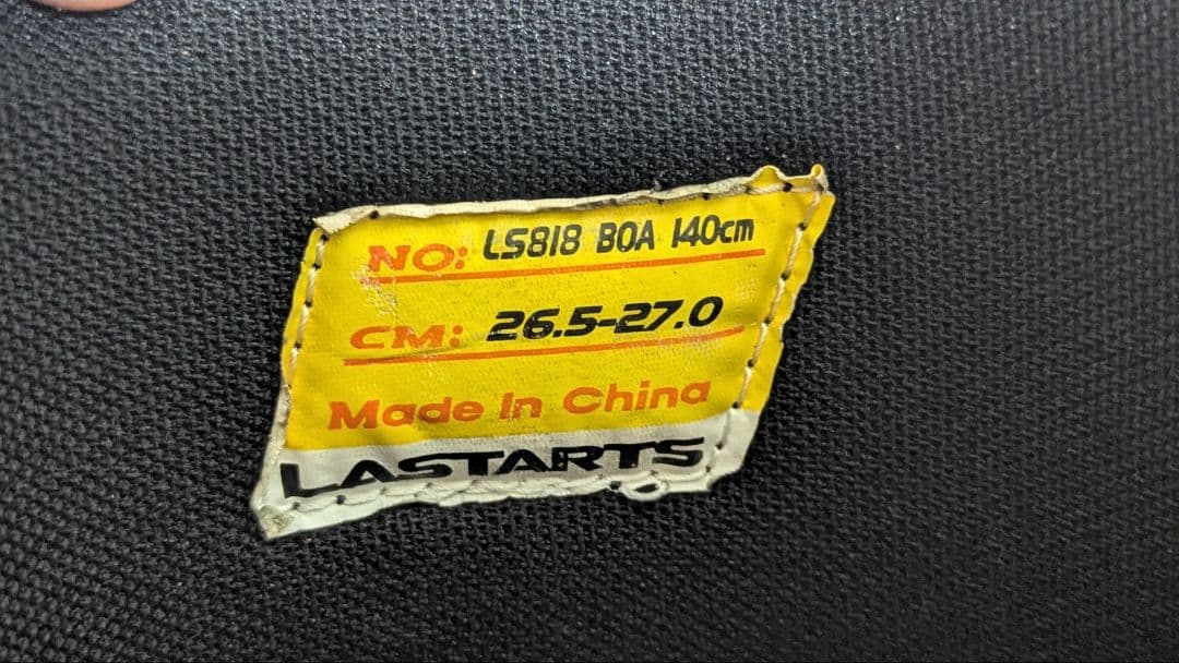 LASTARTS LS818 BOA 26.5-27.0cm　スノーボードブーツ