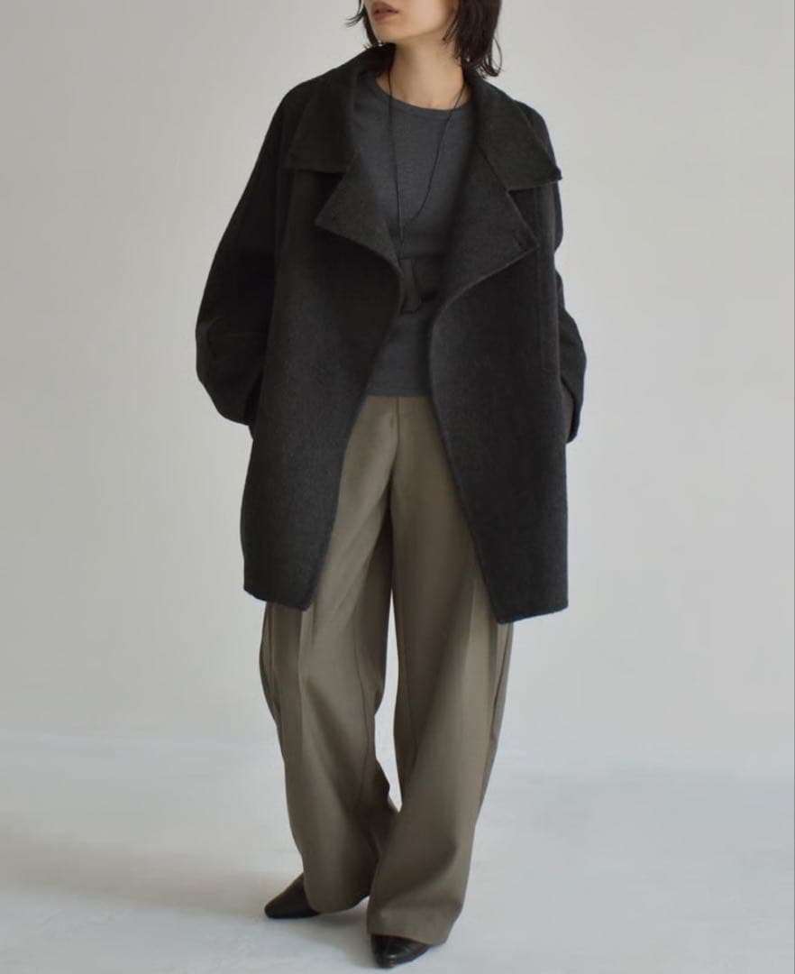 cizatto シザット Stand Collar Midi Wool Coat