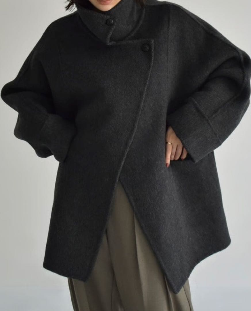cizatto シザット Stand Collar Midi Wool Coat