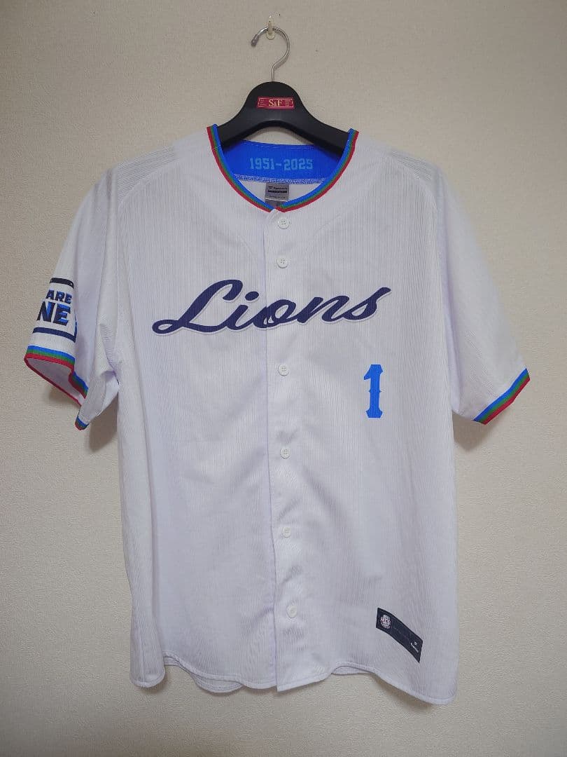 埼玉西武ライオンズ 栗山巧 75周年 ユニフォーム L 白 ホワイト NPB