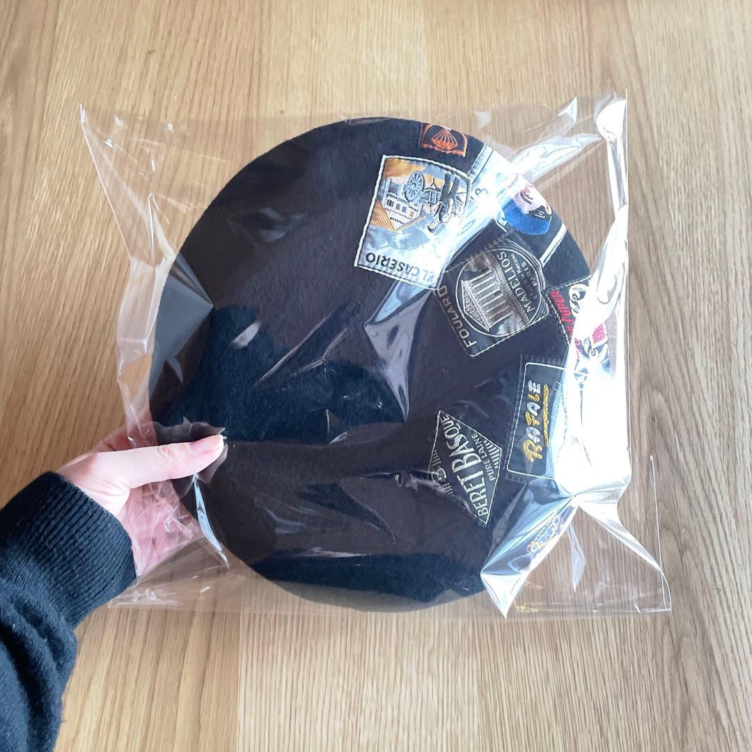 【美品】LAULHERE ロレール ベレー帽 ブラック ウール100%