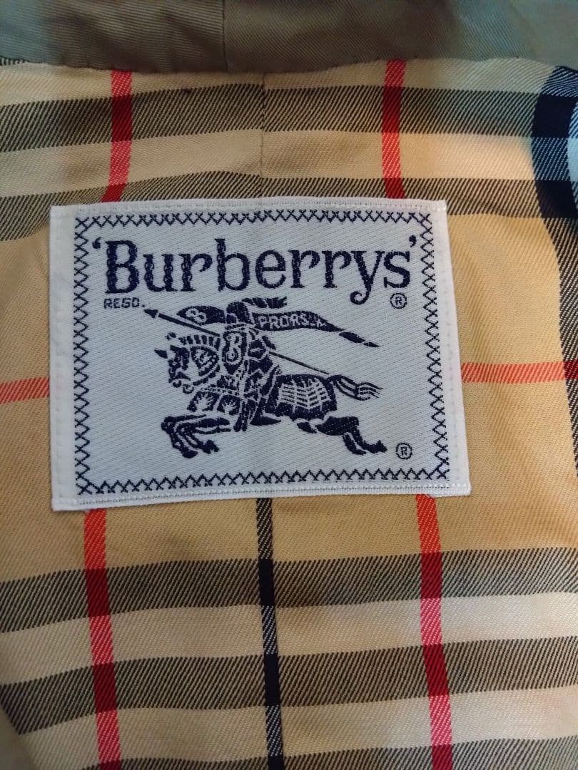 バーバリーズ　ノバチェック　トレンチコート　白タグ　ビンテージ