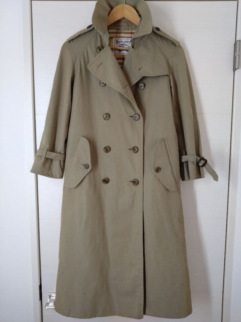 バーバリーズ　ノバチェック　トレンチコート　白タグ　ビンテージ