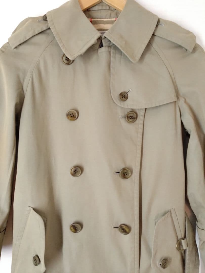 バーバリーズ　ノバチェック　トレンチコート　白タグ　ビンテージ