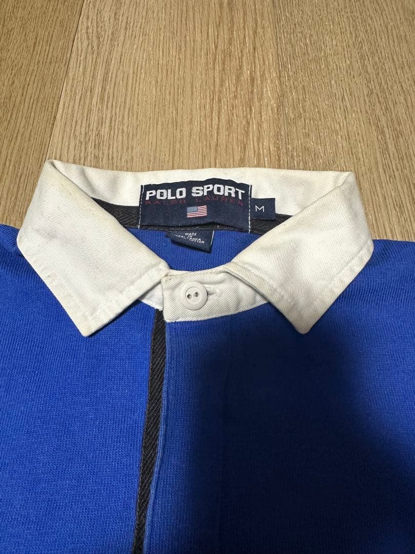 POLO SPORT 長袖ポロシャツ　青色 RZA着用