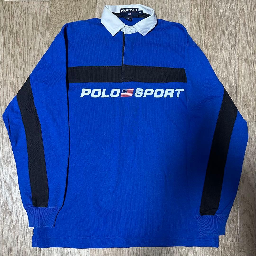 POLO SPORT 長袖ポロシャツ　青色 RZA着用