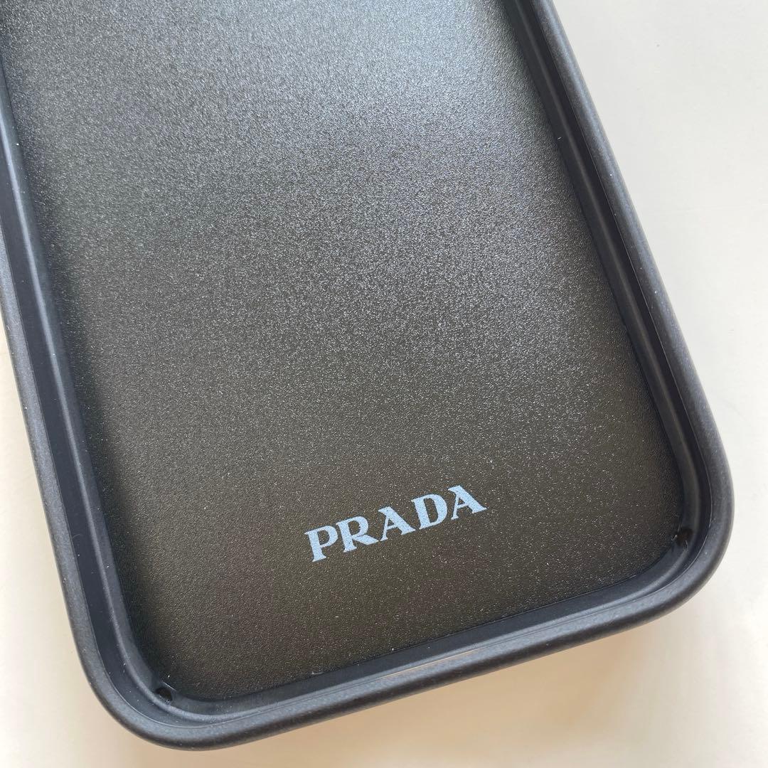 PRADA iPhone14pro スマホケース 三角ロゴ ブラック