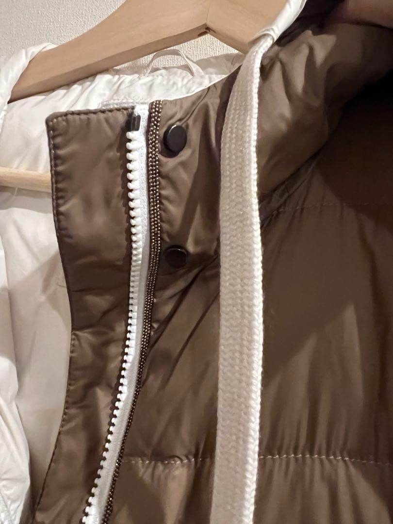 値下げ‼️ブルネロクチネリ42ブラウン キルティングダウンベスト