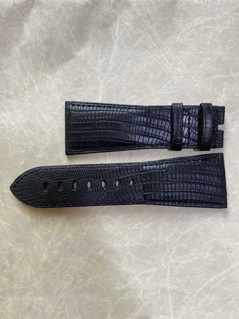 新品 カルティエ レザーベルト 正規品 ブラック 黒 クロコダイル マストタンク