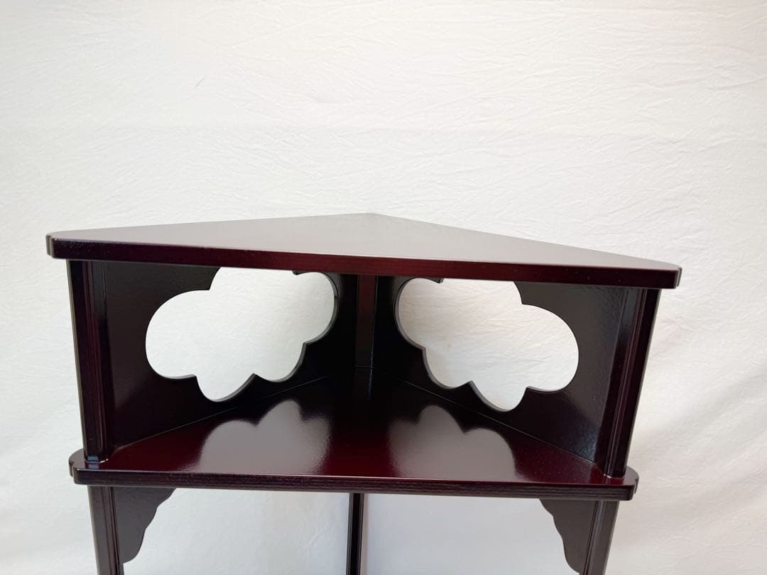 未使用 茶道具 好文棚 惺斎好写 溜塗 茶棚 組み立式 紙箱