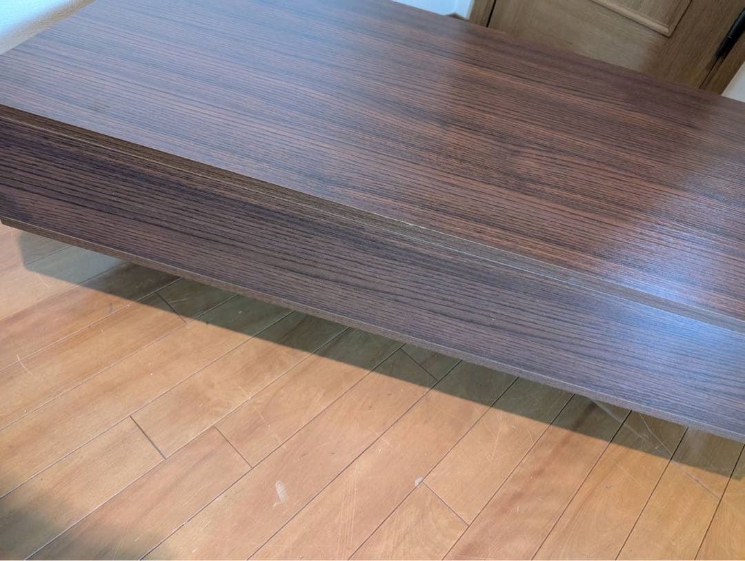 ■送料込■ニトリ 両サイド引き出し付きセンターテーブル ブラウン ローテーブル