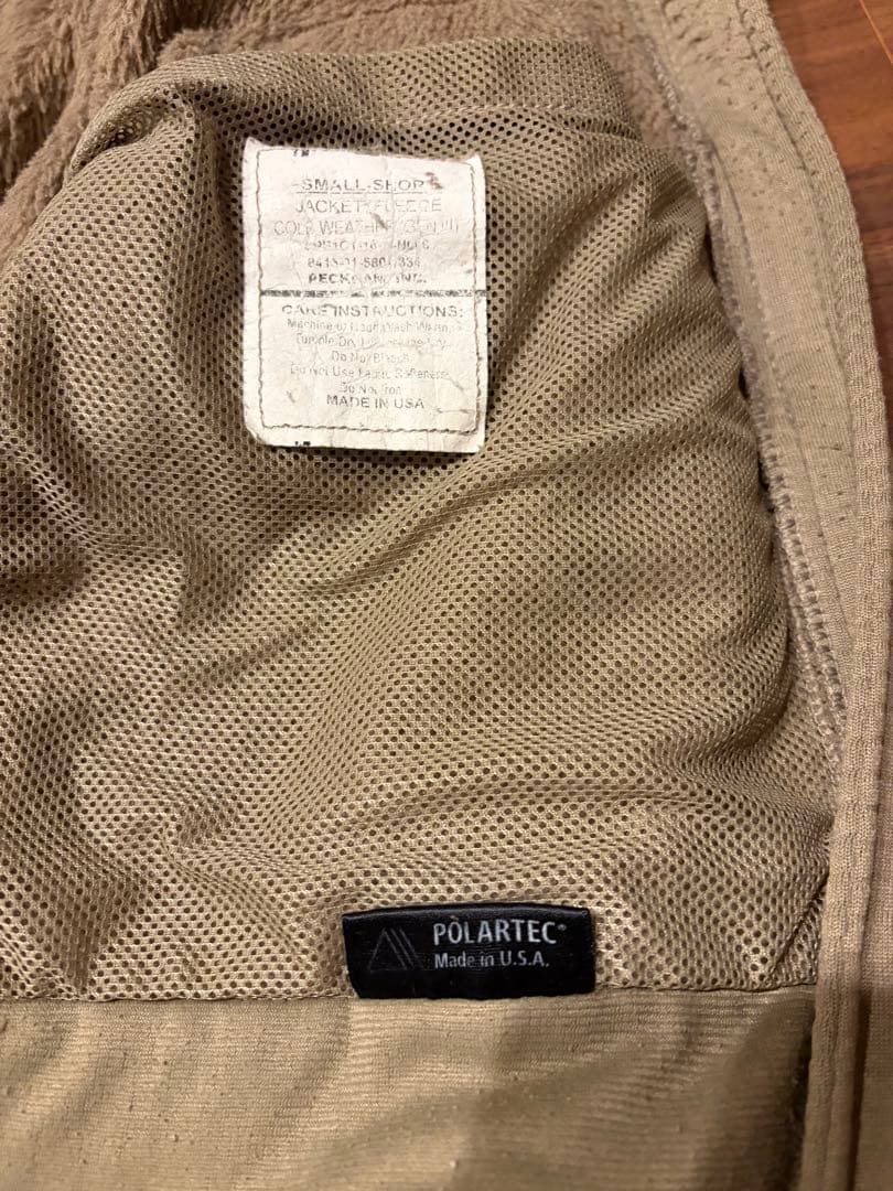 【実物USED】米軍 ECWCS レベル3 フリースジャケット　S ポーラテック