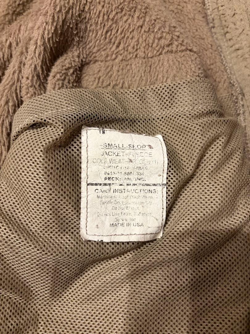 【実物USED】米軍 ECWCS レベル3 フリースジャケット　S ポーラテック