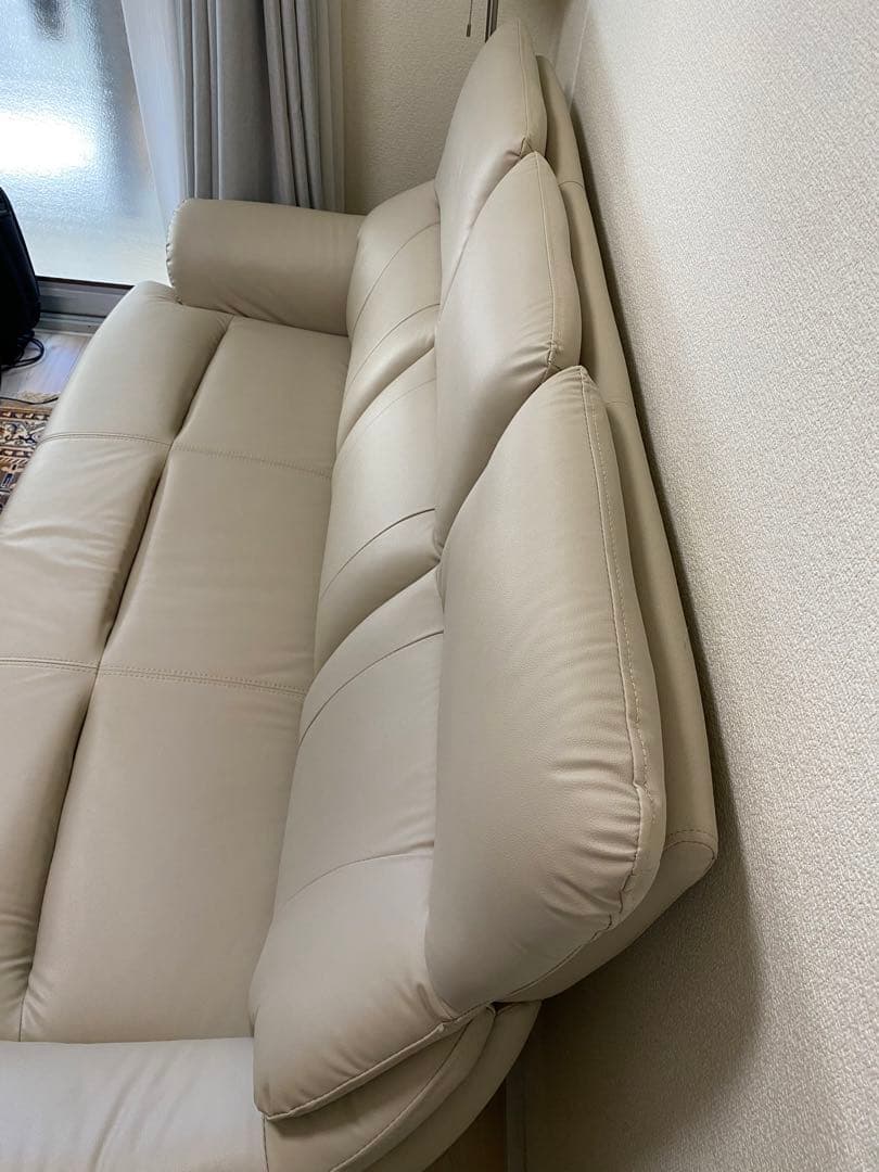 NITORI 送料込 ニトリ 傷・汚れに強い合成皮革 Nシールド 3人用 ソファ