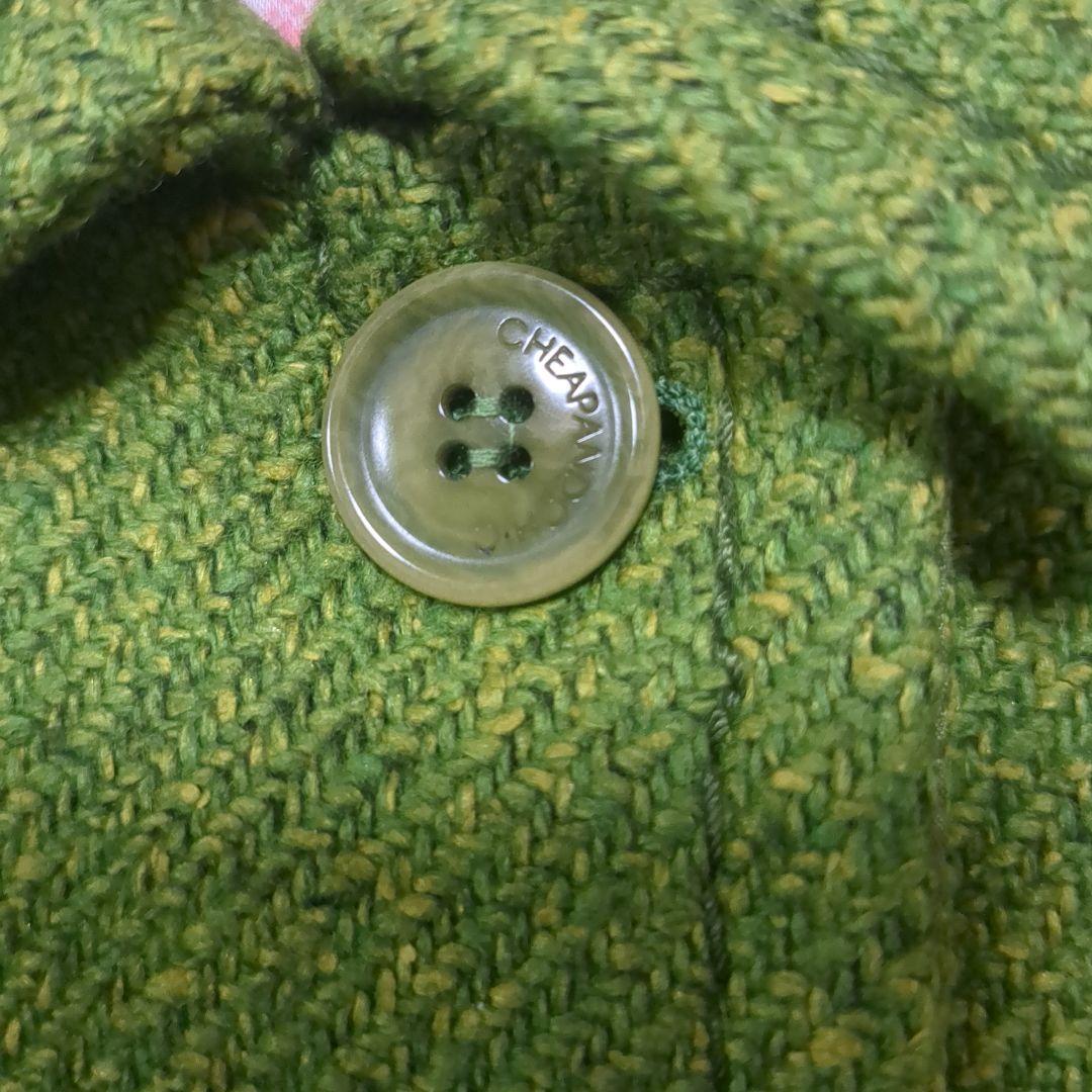 MOSCHINO モスキーノ ツイードジャケット 花装飾 シルク混 M（タイト）