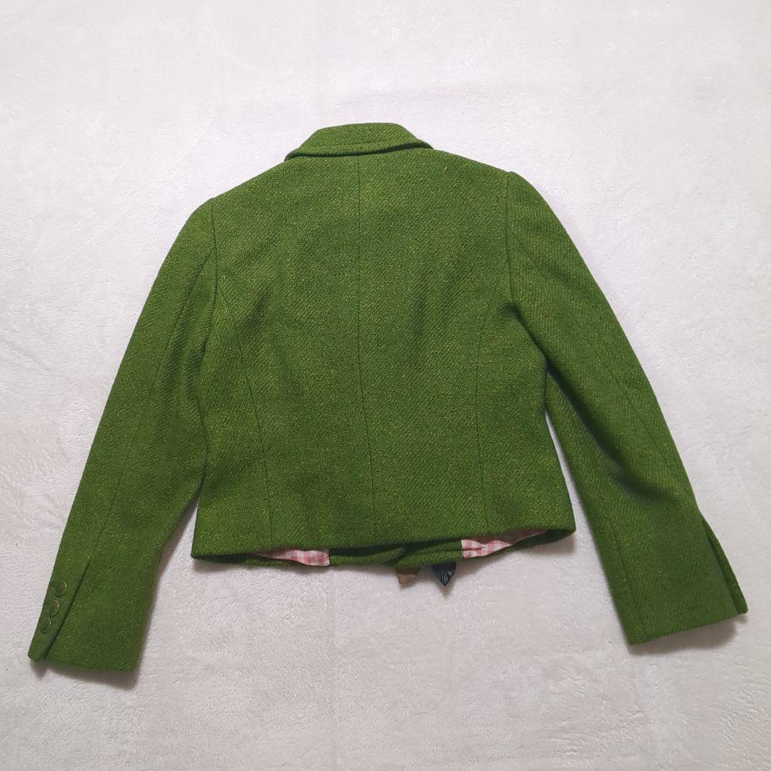 MOSCHINO モスキーノ ツイードジャケット 花装飾 シルク混 M（タイト）