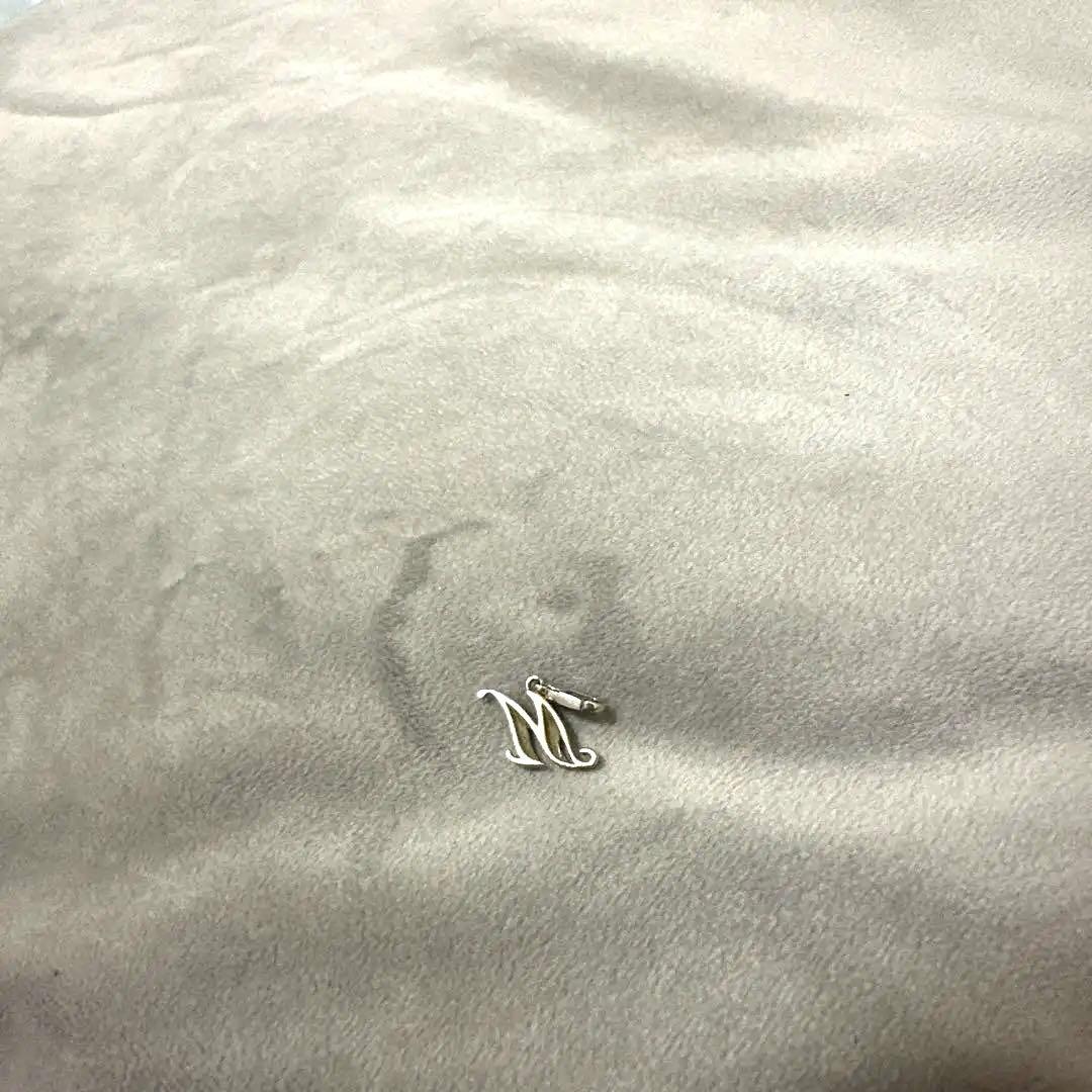 NOMBRE ゆきざき　イニシャルチャーム M K18 ダイヤ ホワイトゴールド