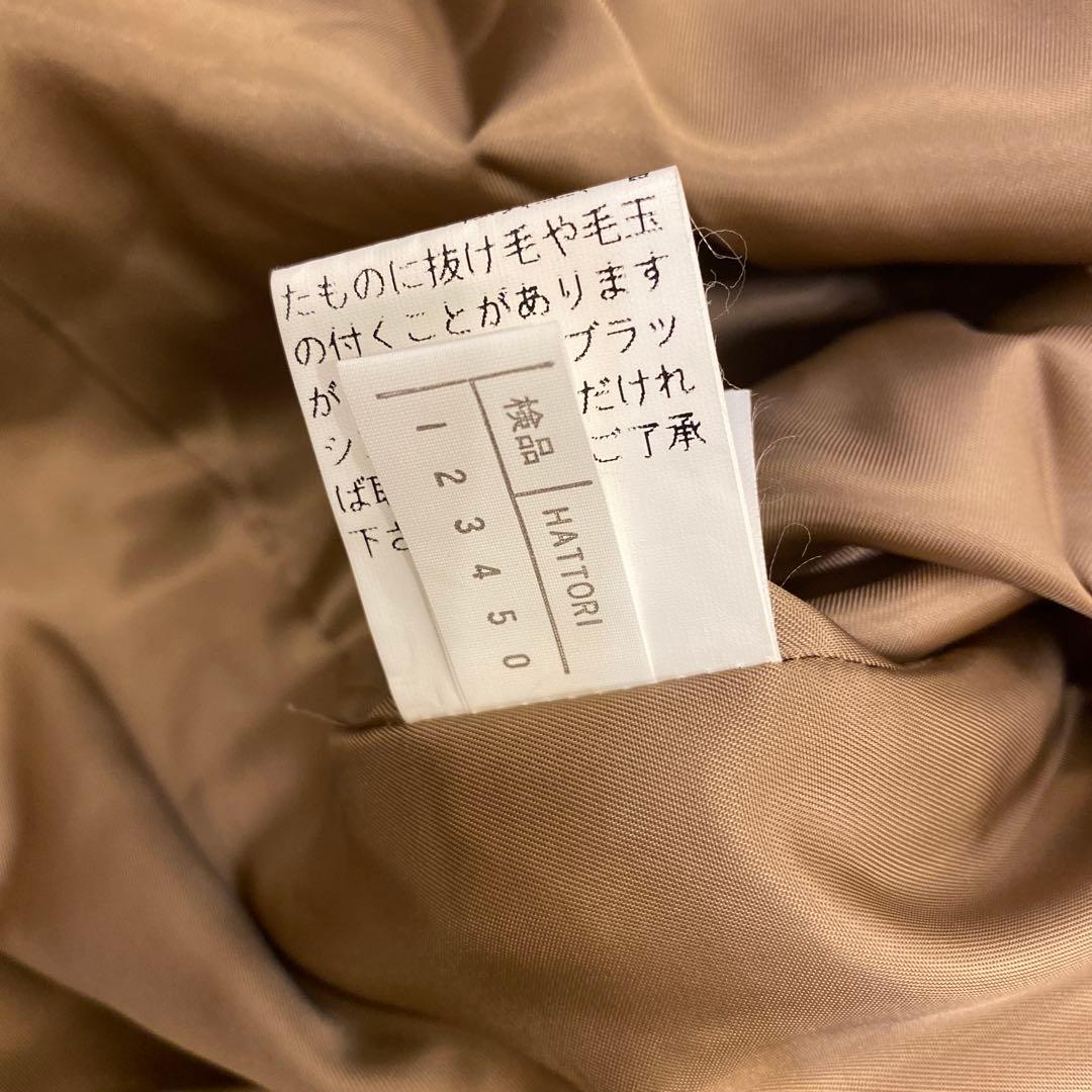 Leilian レリアン ミンクファー付き毛皮上品なアンゴラウールのフレアコート