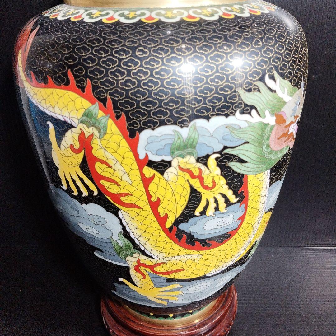 中国古玩 唐物 古七宝 七宝焼 花瓶 時代物